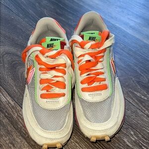 Nike Kids Sneakers with Orange and Green